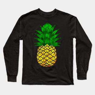 Watercolor Pineapple Hot Summer Long Sleeve T-Shirt